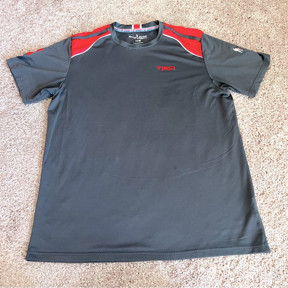 Racing Sprint TRD Toyota Gray and Red Men's Shirt Large